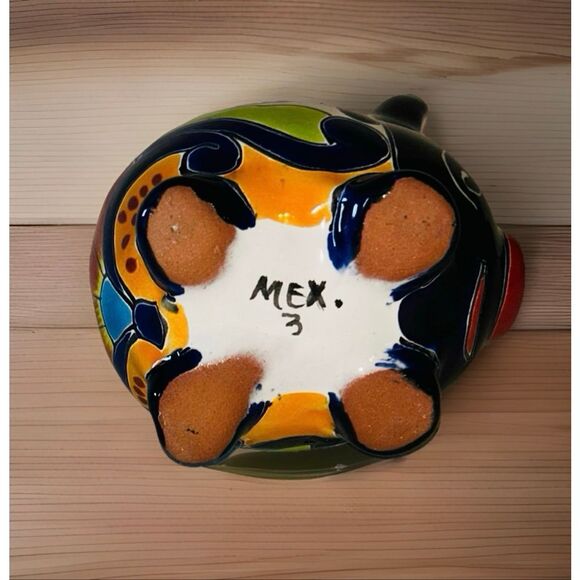 Talavera Piggy Bank Money Bank Mexican Pottery‎ Cobalt Hand painted